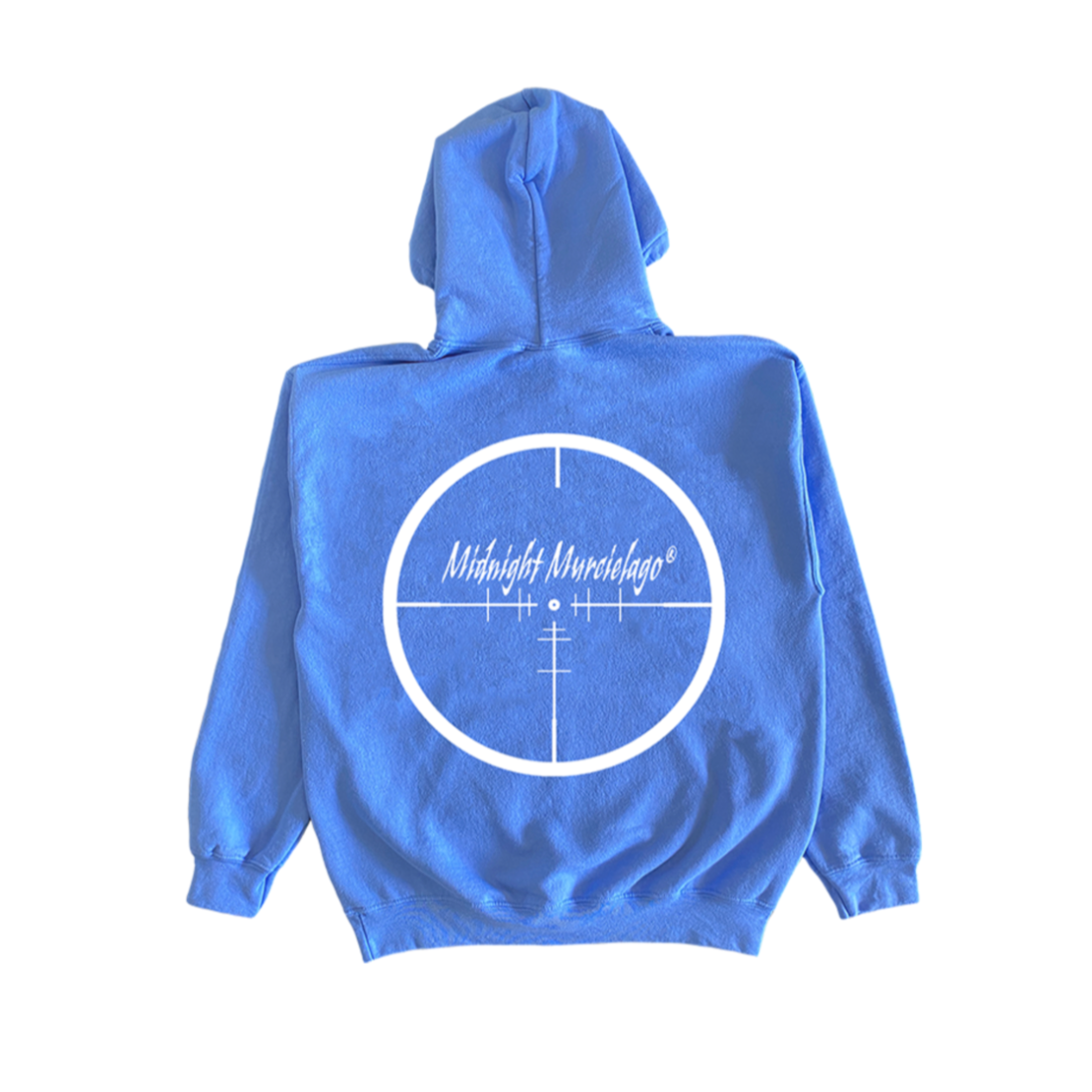 Light Blue and White Midnight Murcielago Embroidered Champion Hoodie
